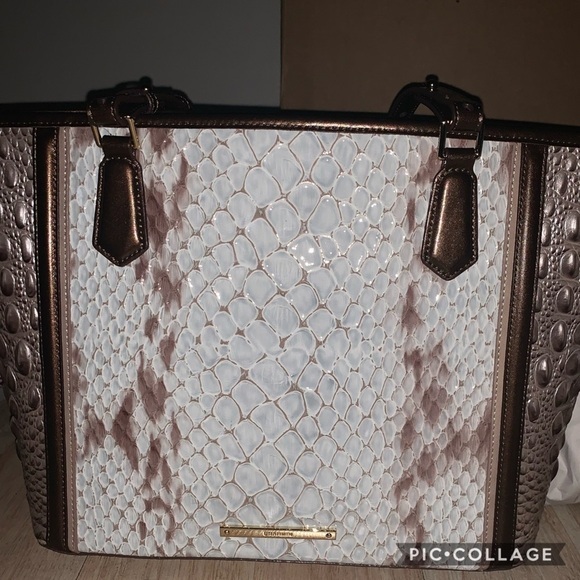 SALE💥💥NEW‎ BRAHMIN MEDIUM ASHER CROC-EMBOSSED LEATHER SATCHEL SHOULDER BAG - Picture 6 of 10